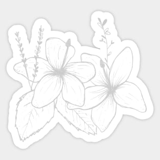 Linework flowers Sticker